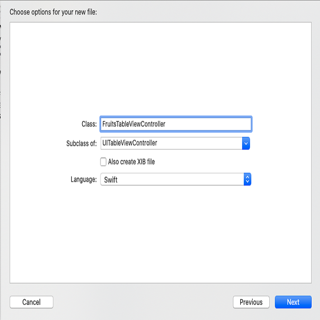Creating TableView In Swift